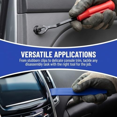 5 Pcs Auto Trim Removal Tools Set – Plastic & Metal Panel Clip Pry Tool for
