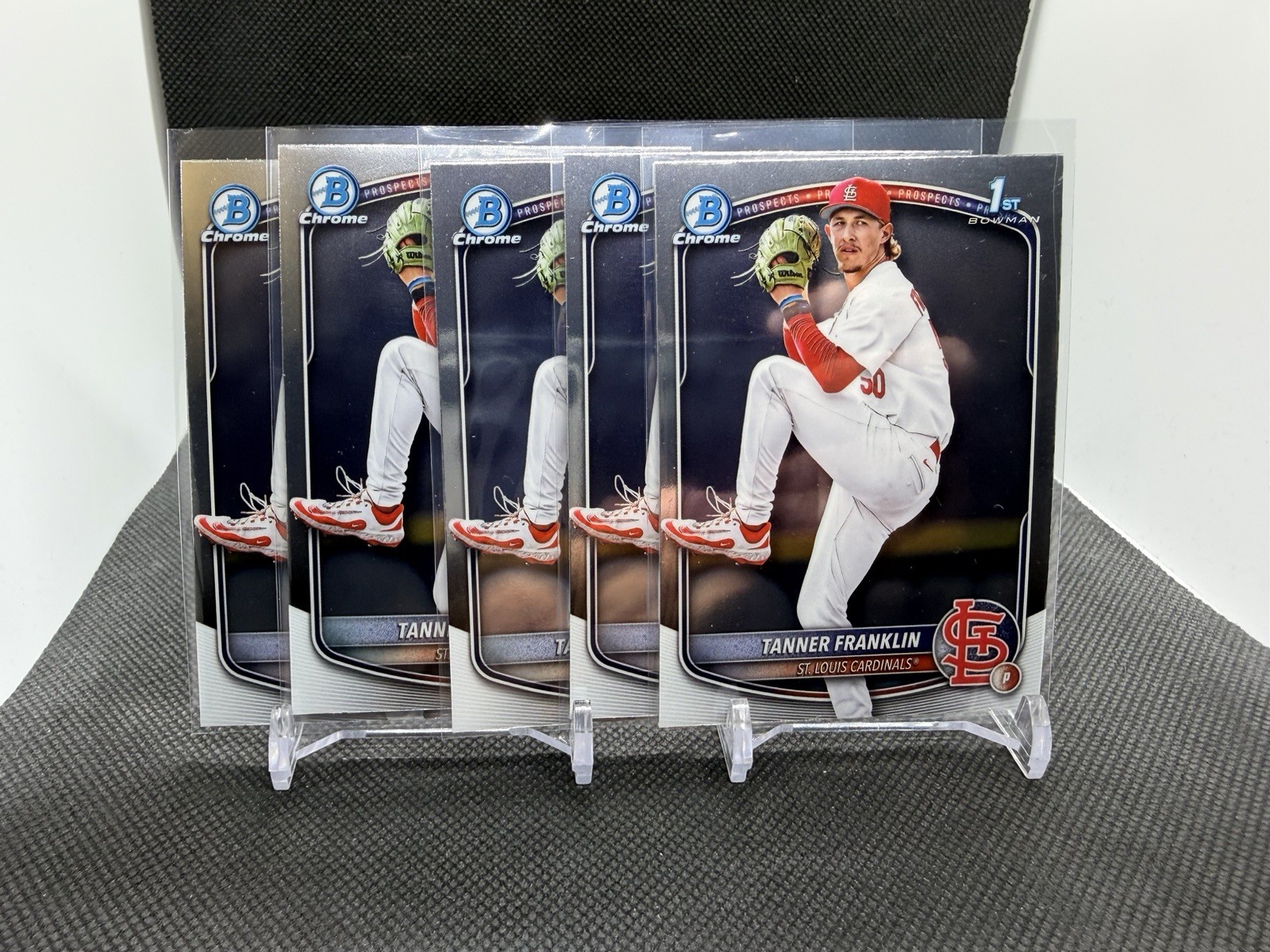 Lot of 5 2025 Bowman Chrome 1st Tanner Franklin St. Louis Cardinals BDC-90
