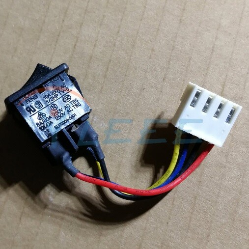 1PCS RONG FENG RF-1003 TV-5 Rocker Switch 4 Pins 2 Positions, With Wire