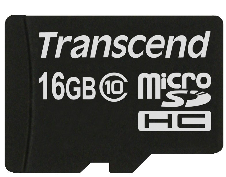 Transcend Micro SDHC 16GB Class 10 Memory + Adapter for Tablets Android Phone