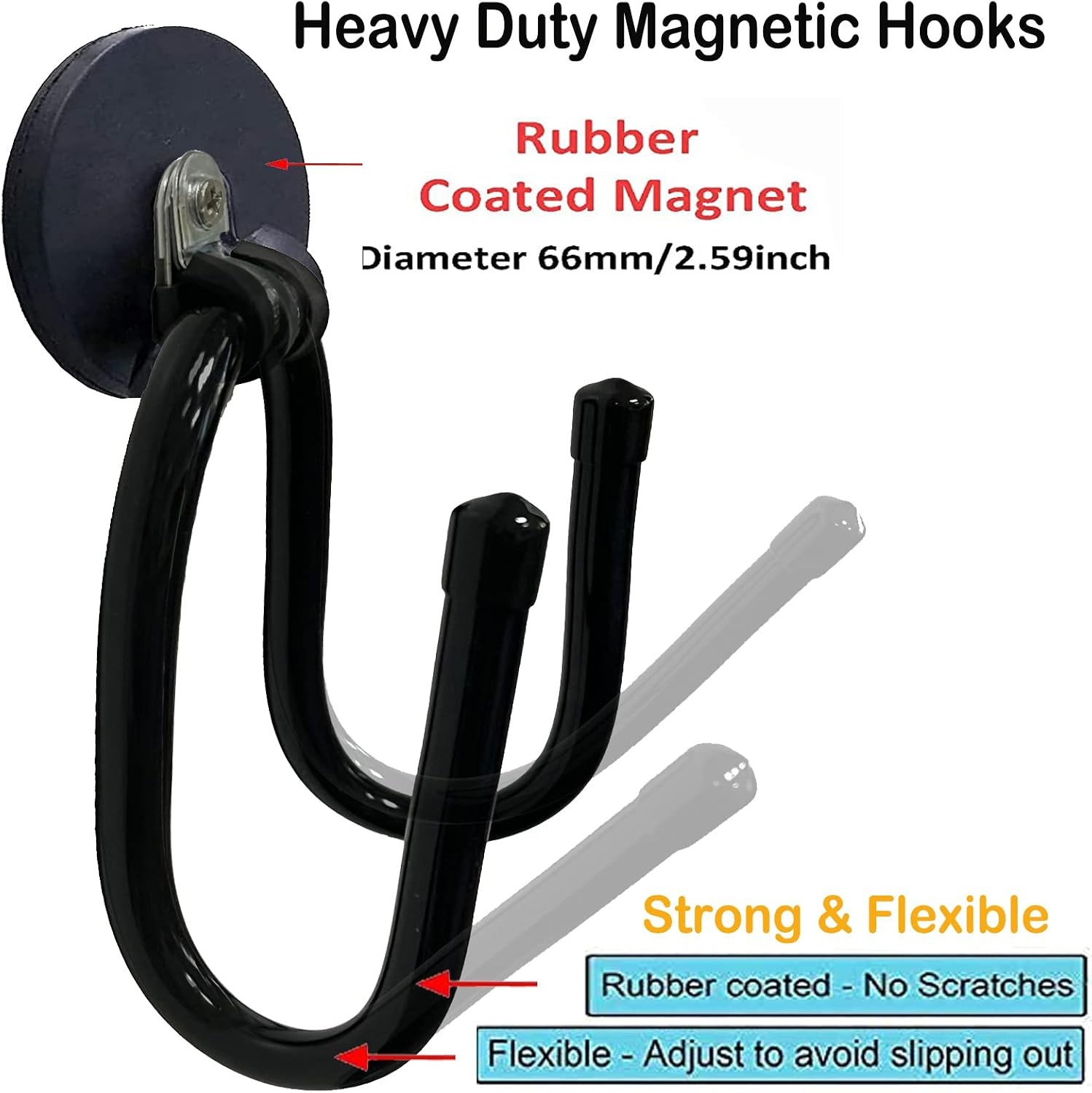 Pmsanzay Magnetic Tool Organizer Hooks 2 Pack