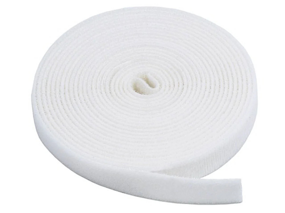 Hook & Loop Fastening Tape, 3/4-inch Wide, 5 yards/Roll - White