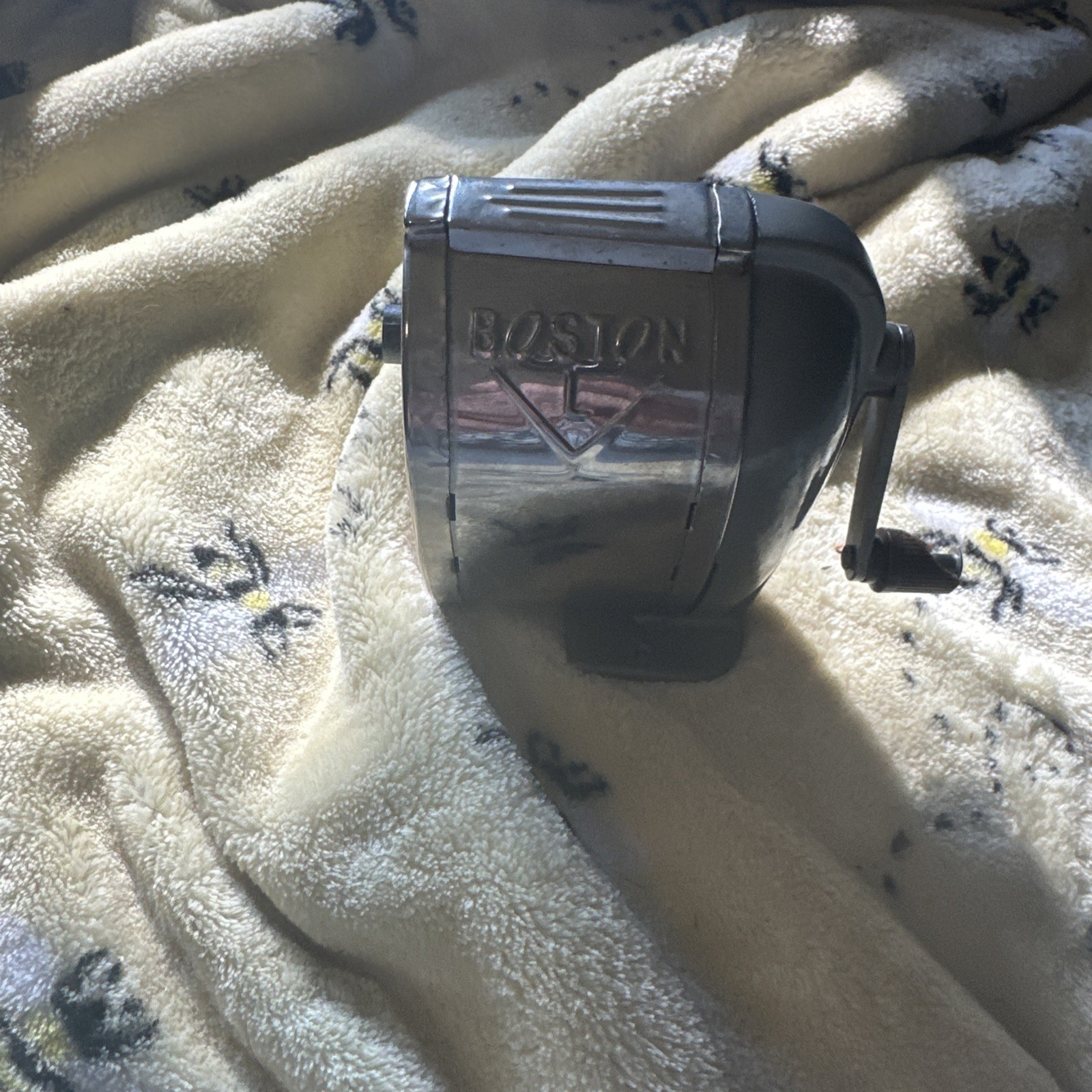 Vintage Boston Champion Pencil Sharpener Desktop w/ Pinch Feed Hand Crank