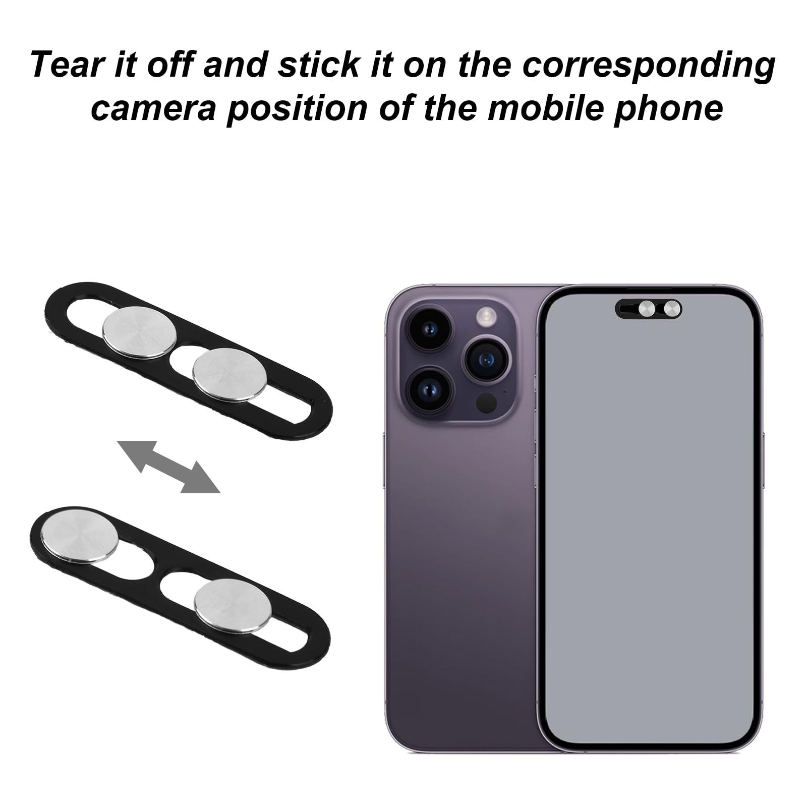 2pcs Front Camera Covers, Durable Phone Front Camera Cover Privacy Protector ...