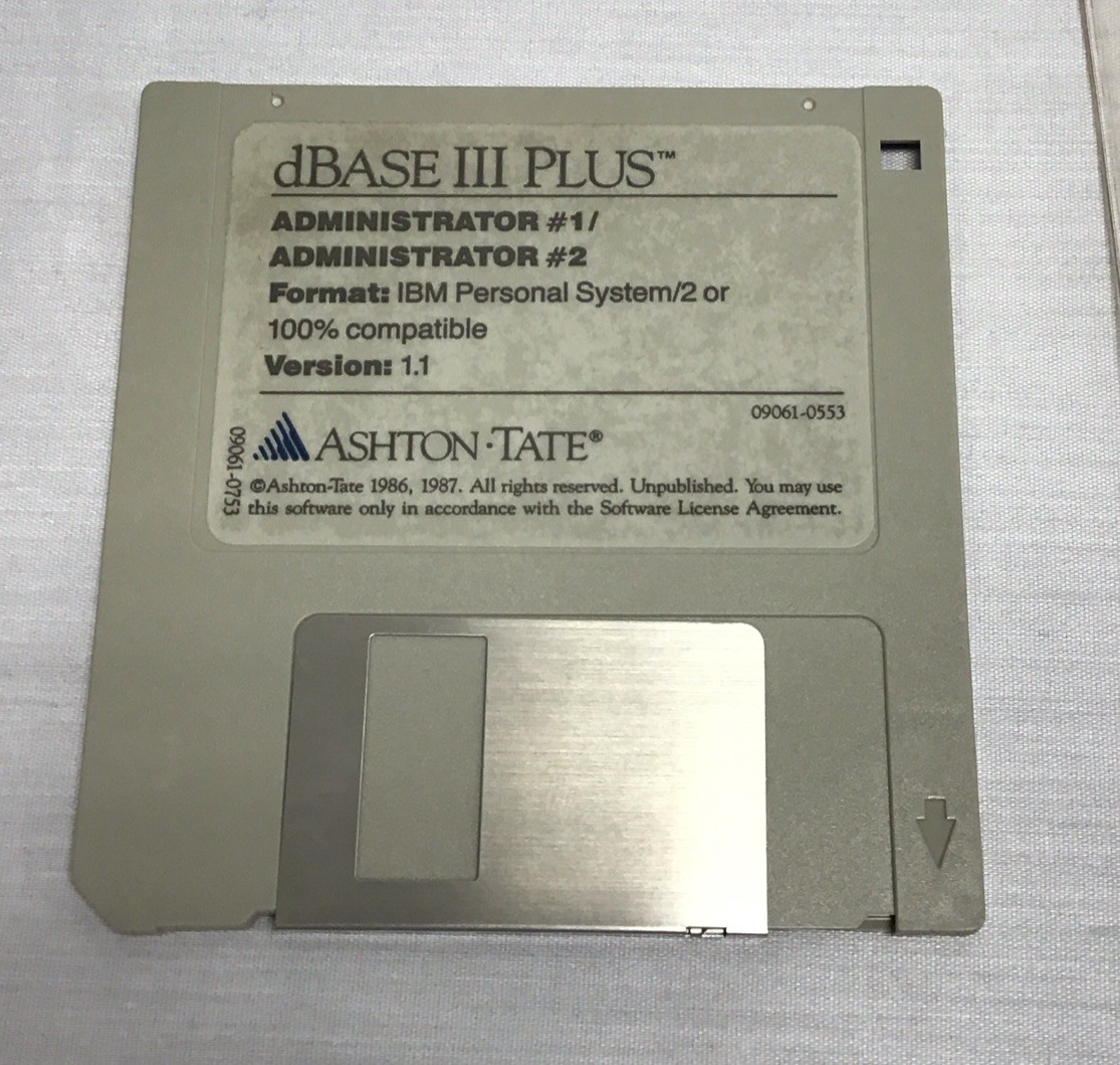 Ashton-Tate dBASE III Plus Data Management Software Ver 1.1