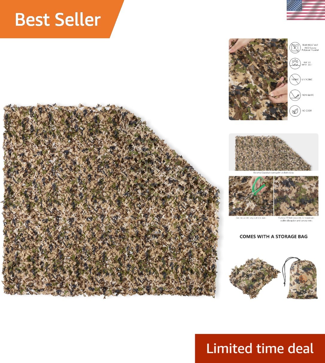 Versatile Camouflage Netting with Storage Bag – The Ultimate Outdoor Essential