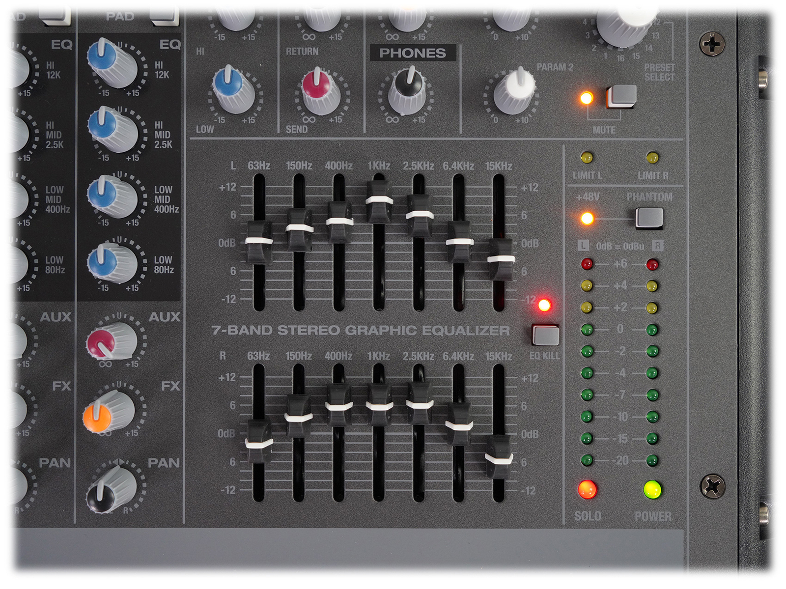 Rockville RPM1470 14 Channel 6000w Amplifier Mixer USB, Effects/14 XDR2 Mic Pres