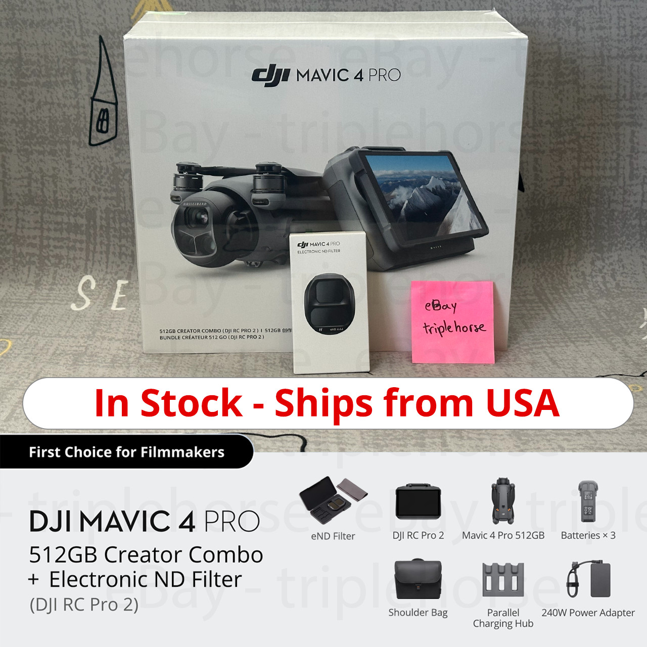 🔥 DJI Mavic 4 Pro Creator Combo + Electronic ND Filter 🔥 FREE 2 DAY ✈️ FROM US