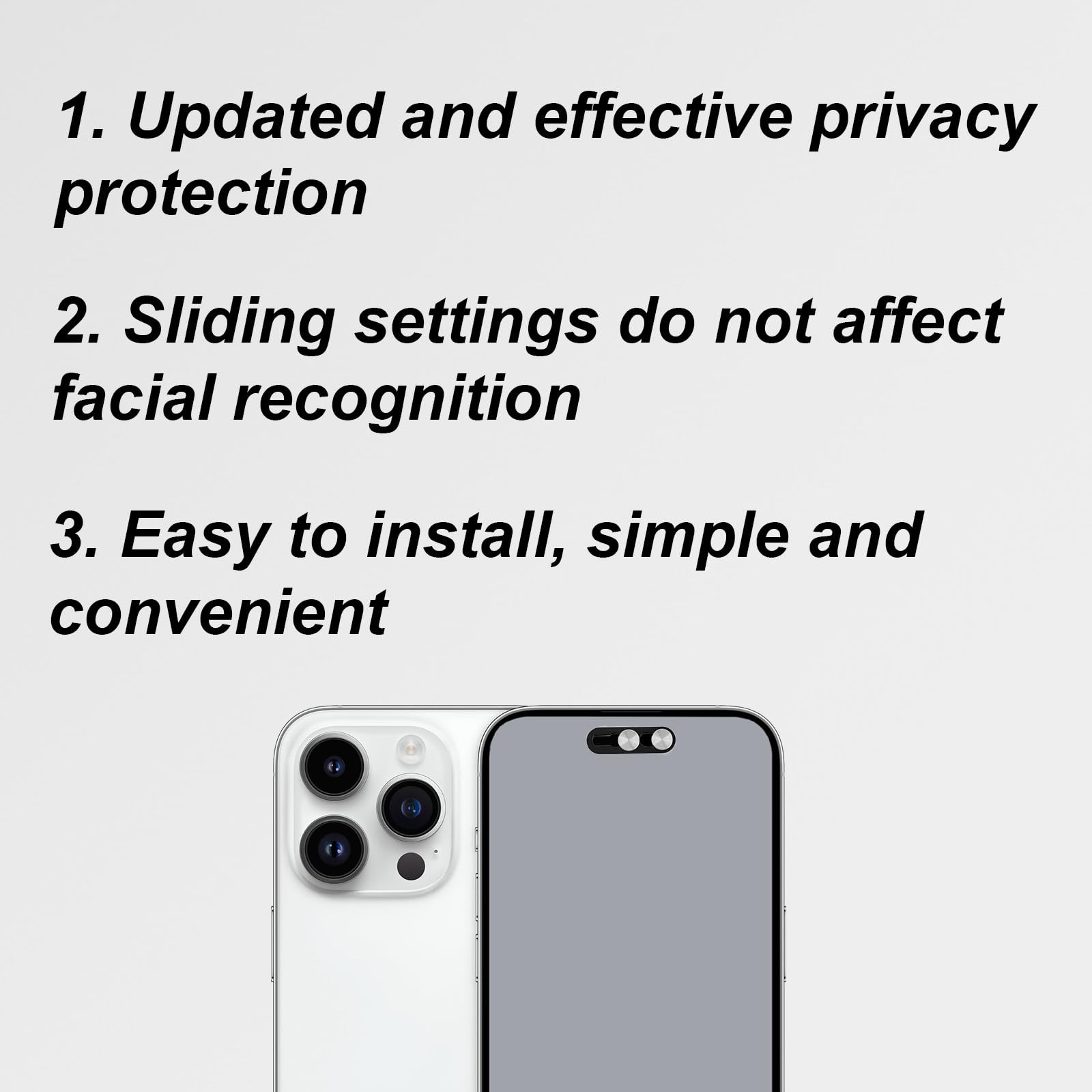 2pcs Front Camera Covers, Durable Phone Front Camera Cover Privacy Protector ...