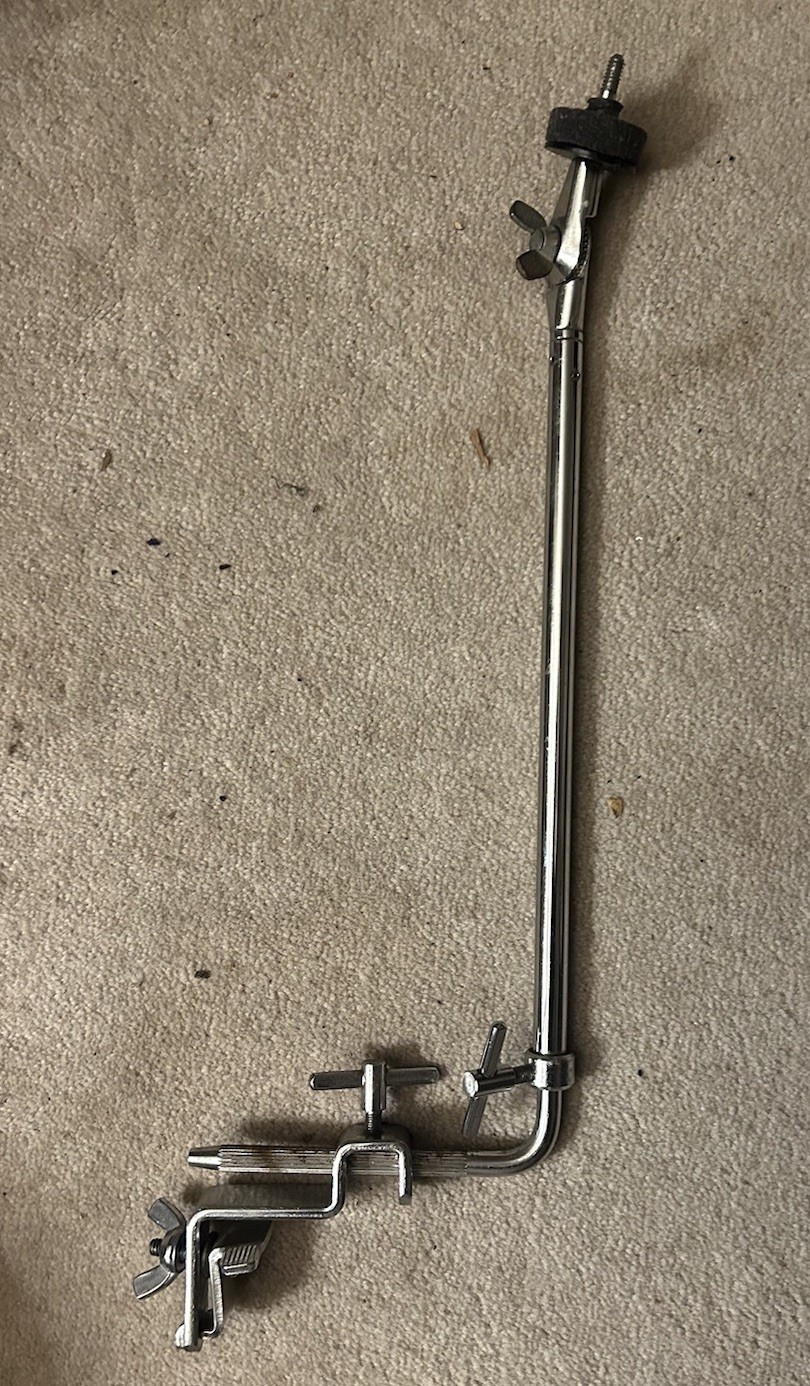Vintage Ludwig L Arm Cymbal Stand W. Bass Drum Mount 1960s 70s