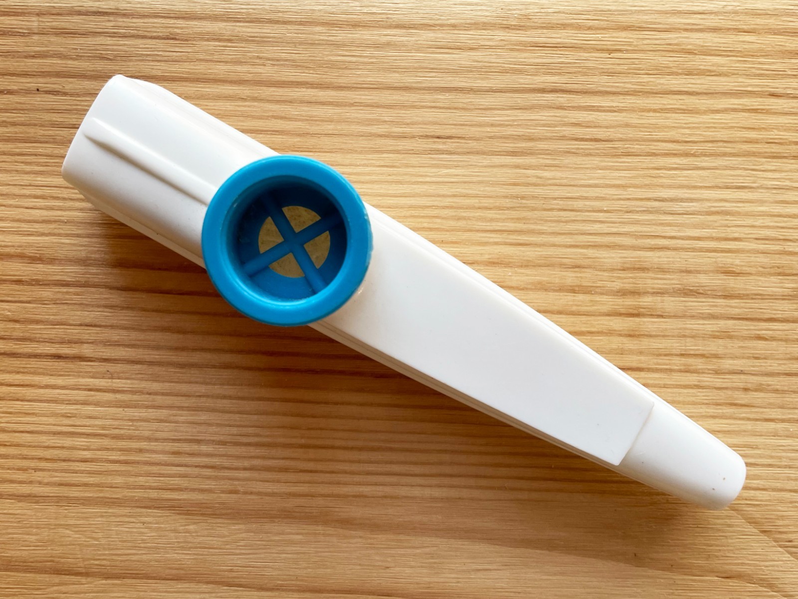 Vintage Blue & White Plastic KAZOO - Made in the USA