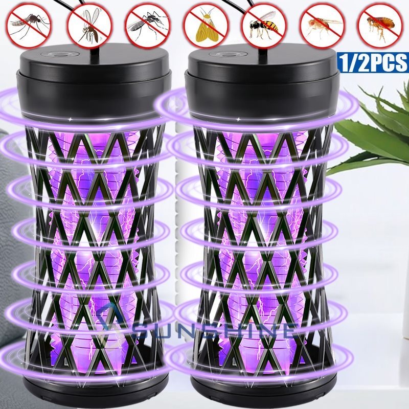 Mata Moscas Trampa Lampara Eléctrico Mosquitos Exterminador De Insectos Zapper