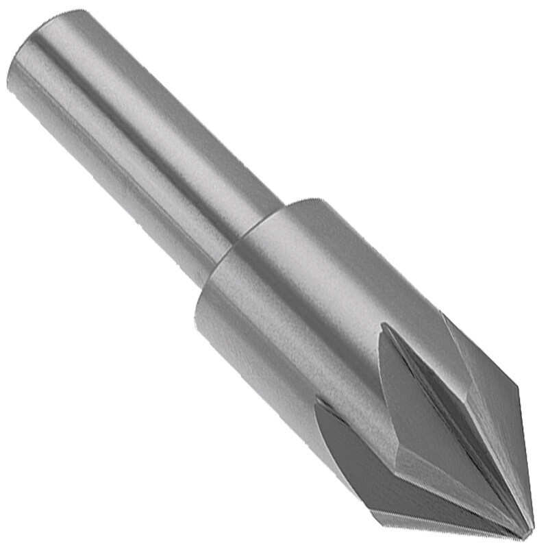 1/2" 82° Solid Carbide 6-Flute Chatterless Countersink, USA