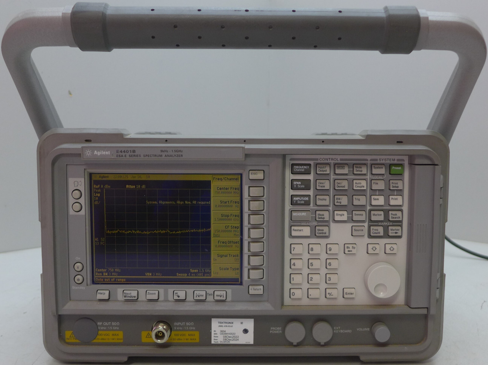 Agilent/HP E4401B ESA-E Series Spectrum Analyzer 9 kHz - 1.5 GHz Working #2