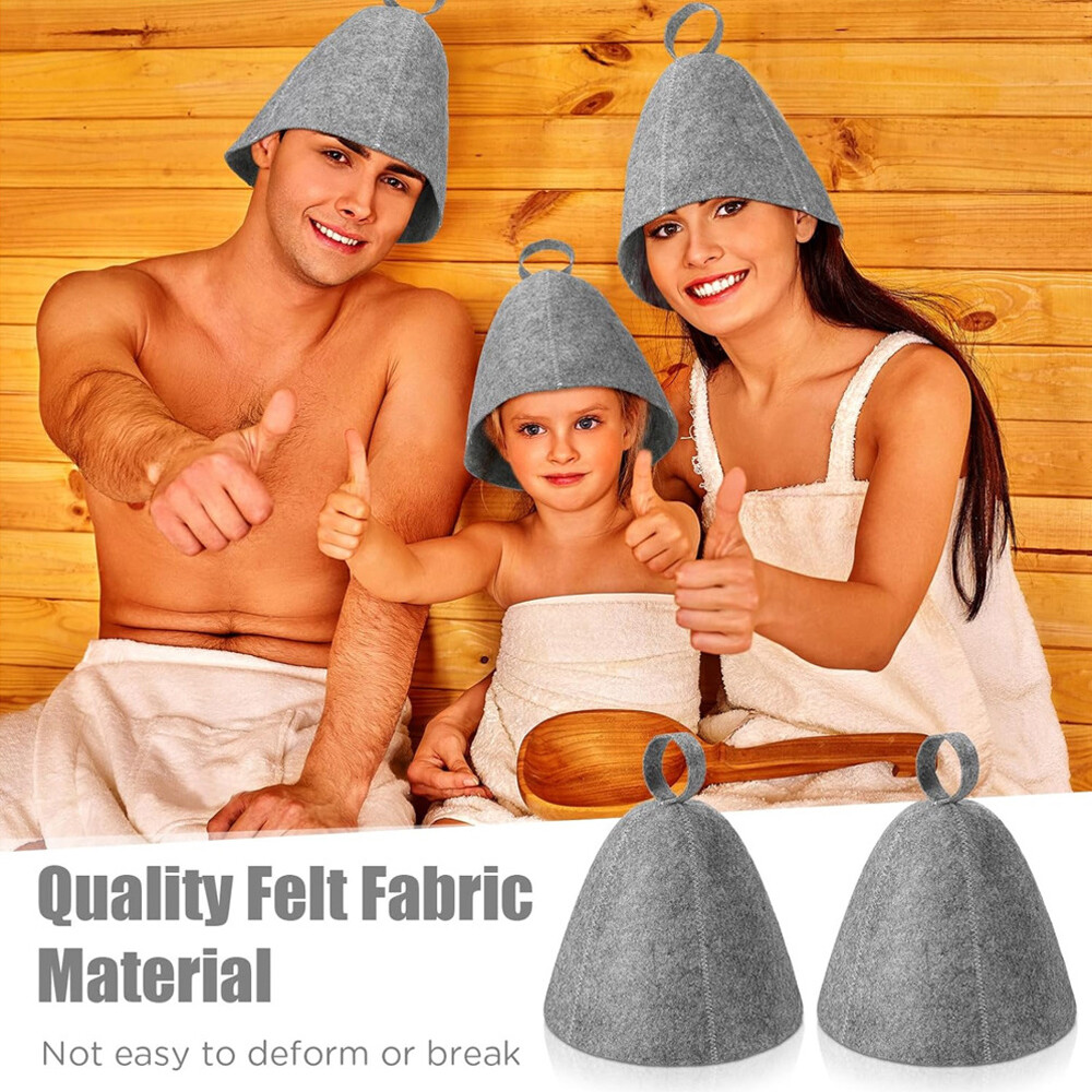 Insulating Felt Sauna Hat Head Protective Hats Thicken Shower Cap for Men Women⇖