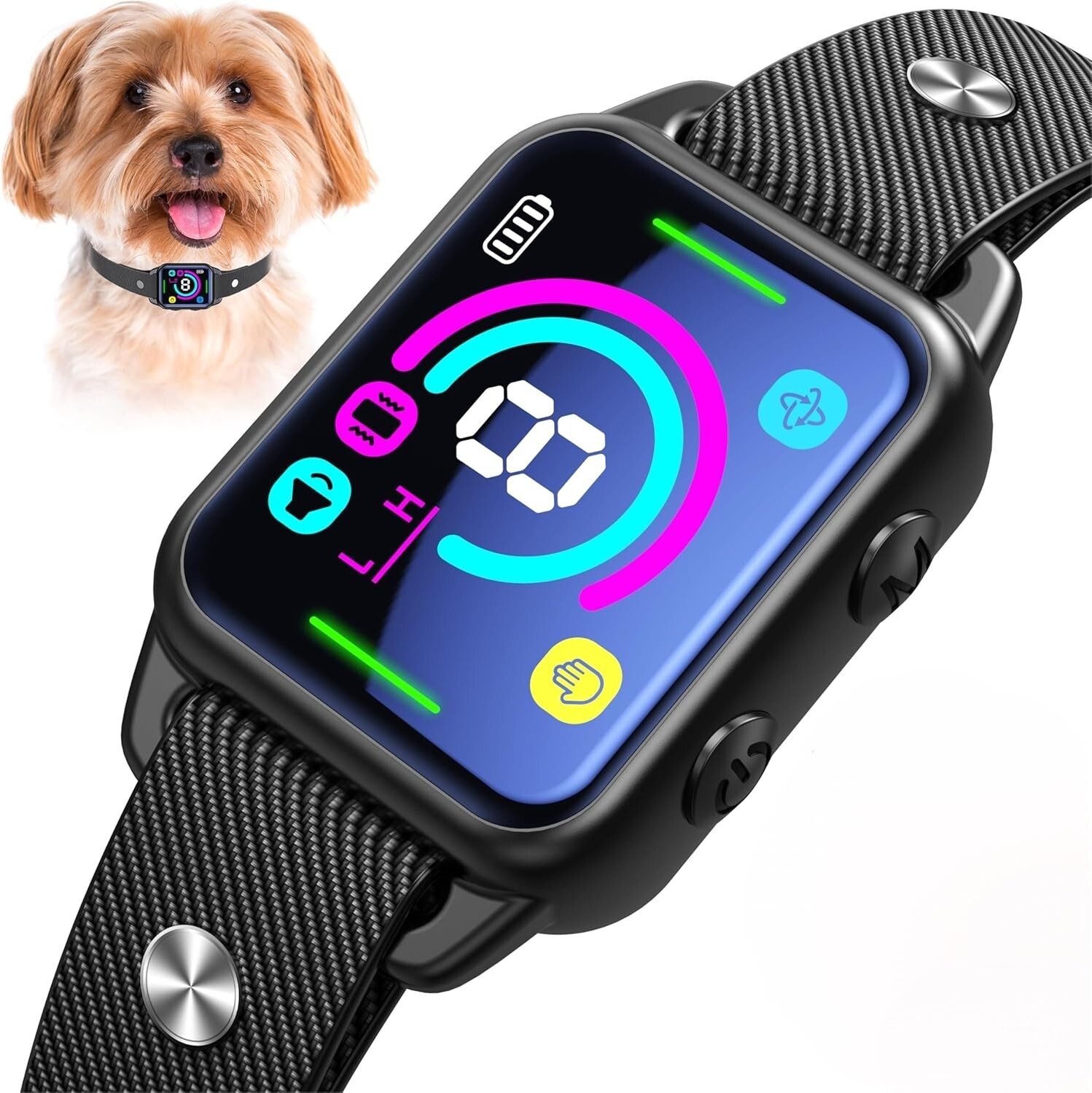 Anti Barking Collar No Shock Dog Bark Collar with 2 Vibrations Beep for S/M Dogs