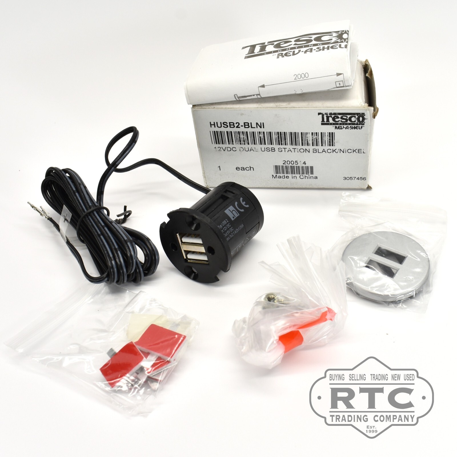 Tresco Lighting RSL-HUSB2-BLNI-1 USB Charging Station 2-Ports