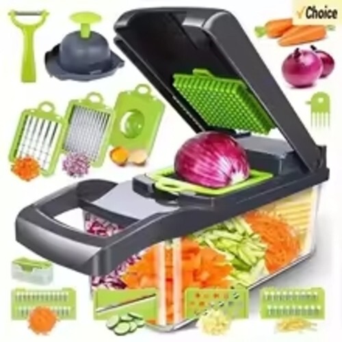 Manual Vegetable Slicer Cutter – Large Capacity for Potatoes & More