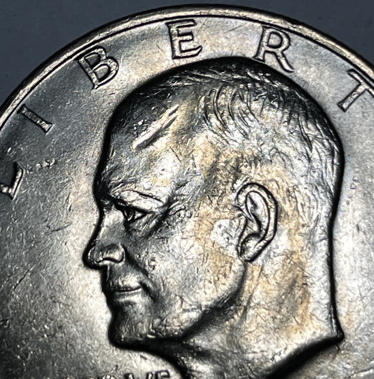 1971 D Eisenhower Dollar Errors Strike Through Grease Die Cracks Many Errors