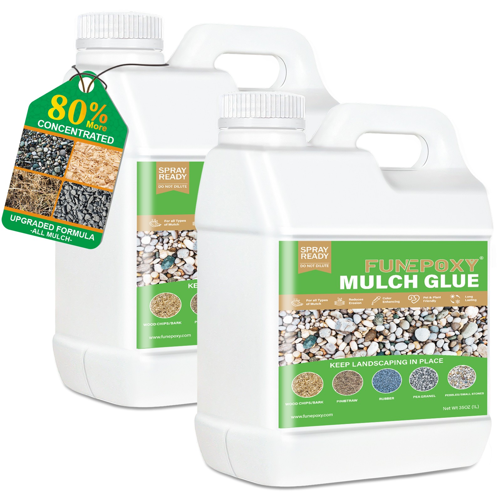 75oz Mulch Glue  Outdoor Use Gravel Rock Landscape Hold Safe To Kids Pets