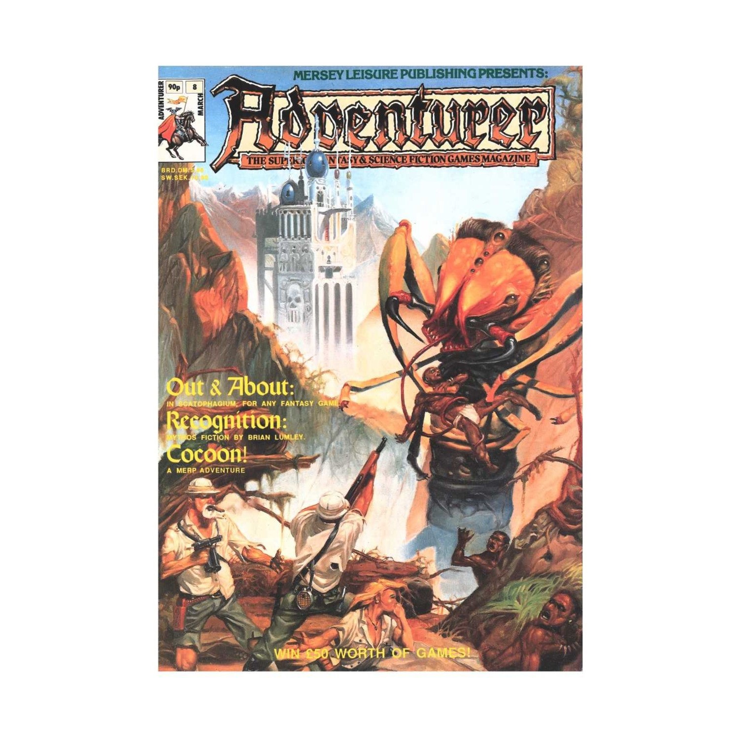 Mersey Leisur Adventurer  #8 "MERP Adventure - Cocoon, Women in RPG's Pa Mag VG