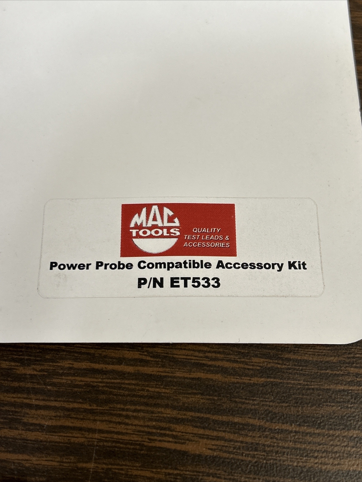 Mac Tools Test Leads & Accessories ET533 Power Probe Compatible