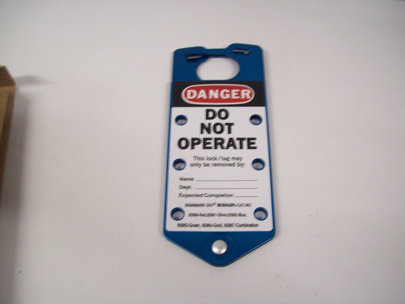 Lot of 5  Brady Blue Aluminum Labeled L/D Hasp Lockouts 65962