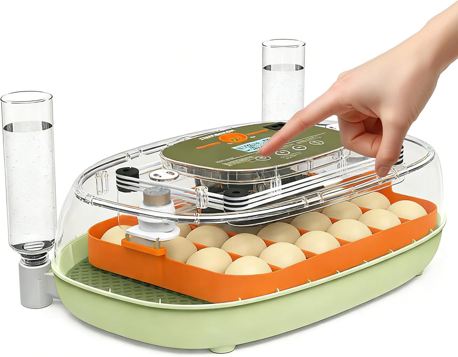 24-Egg Digital Incubator - Automatic Temperature and Humidity Control, LED Displ