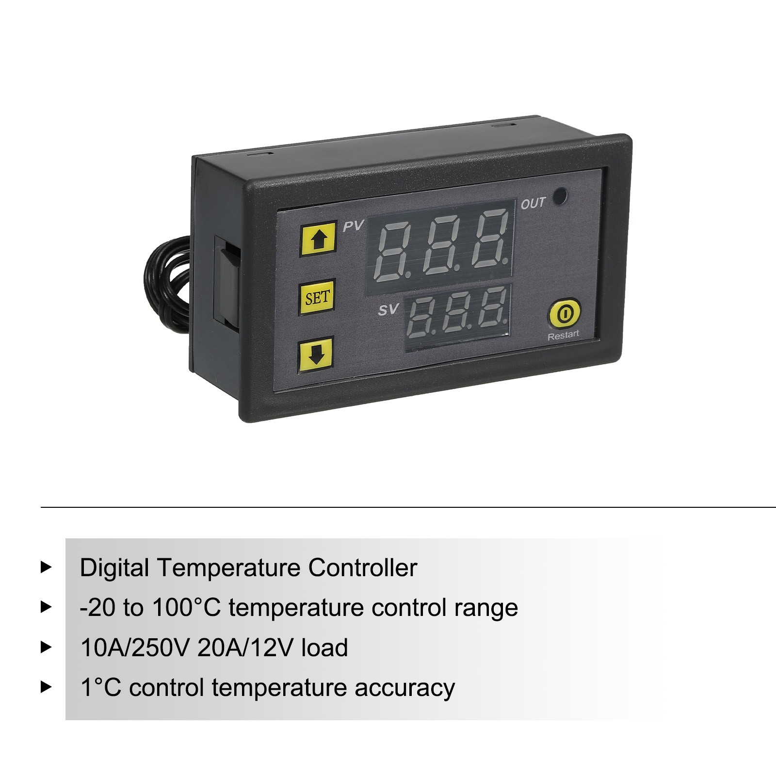 12V DC LED Digital Temperature Controller Thermostat Heating Cooling -20 - 100°C