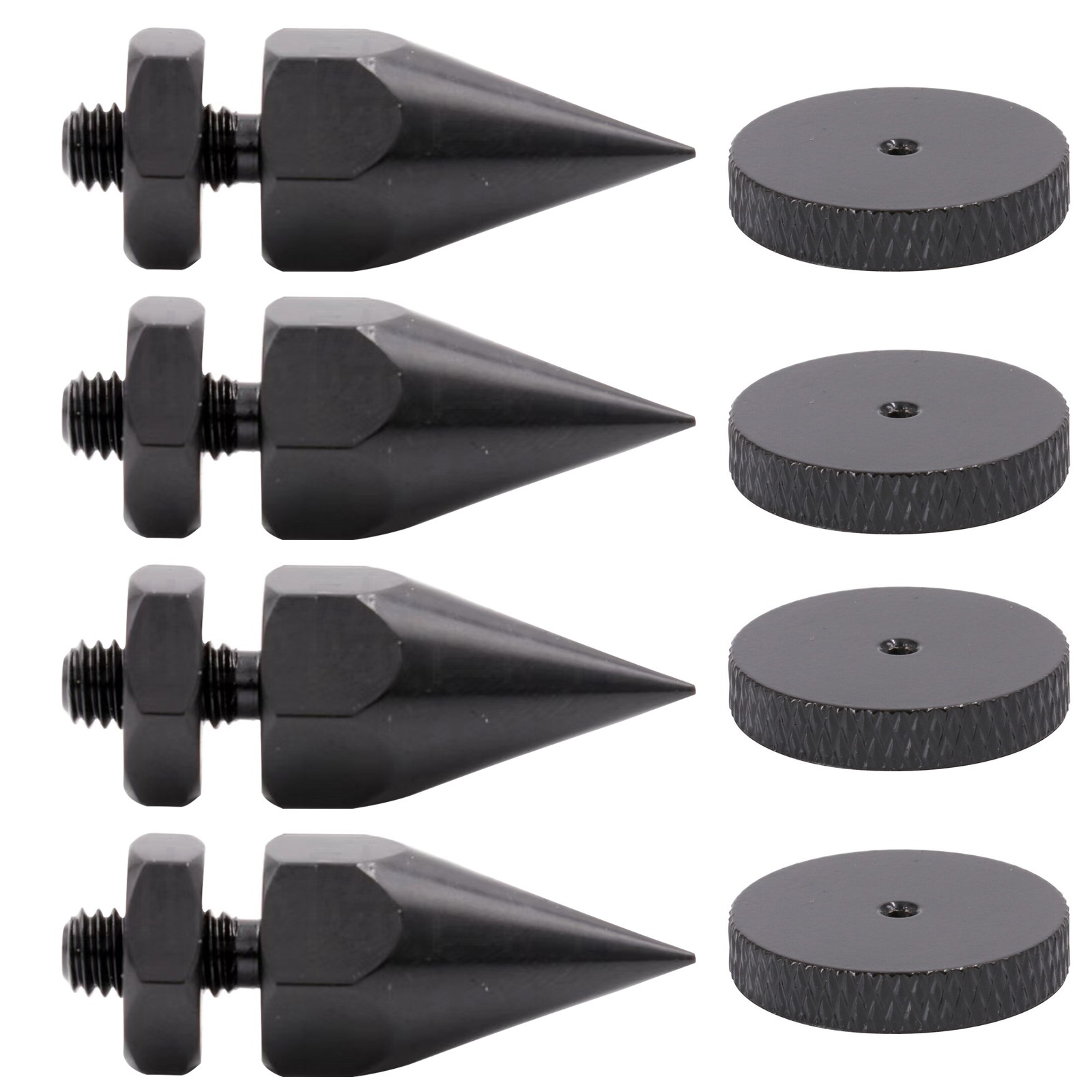 4Pack Iron AMP Studio Monitor Stand Feet/Base M6 Thread Speaker Isolation Spike