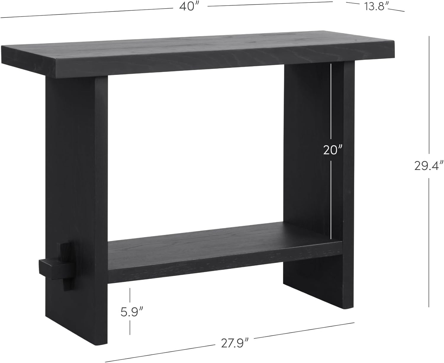 Virgo Wood Accent Storage Console Sofa Table Entryway Hallway/Living Room