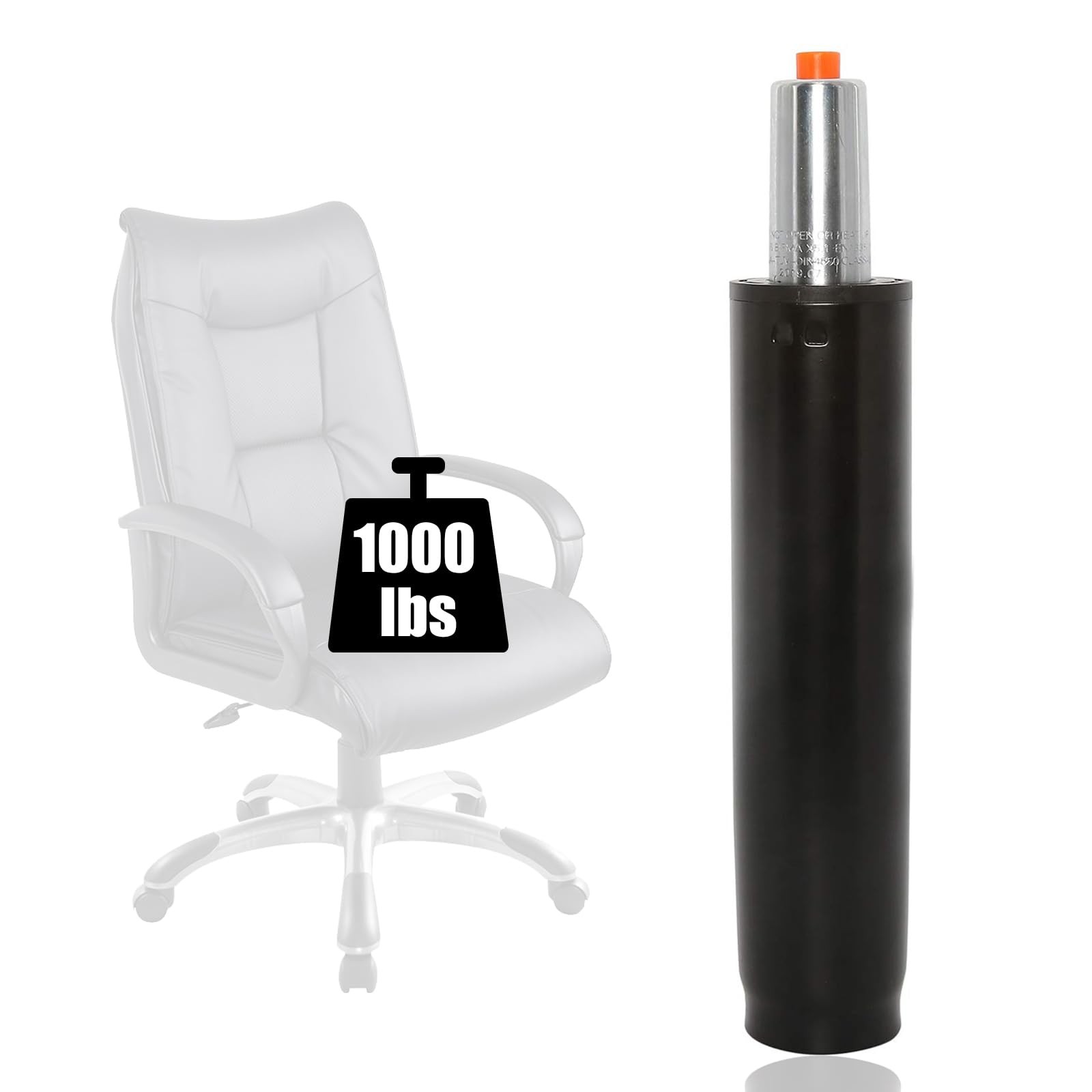 Office Chair Gas Lift Cylinder Black 10.5" to 15.5" 5" Stroke 1000Lbs Fits Most