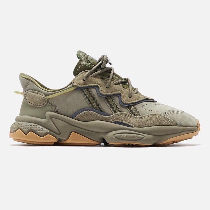 Adidas Originals Ozweego Men’s Sneaker Running Shoe Olive Athletic Trainers #461
