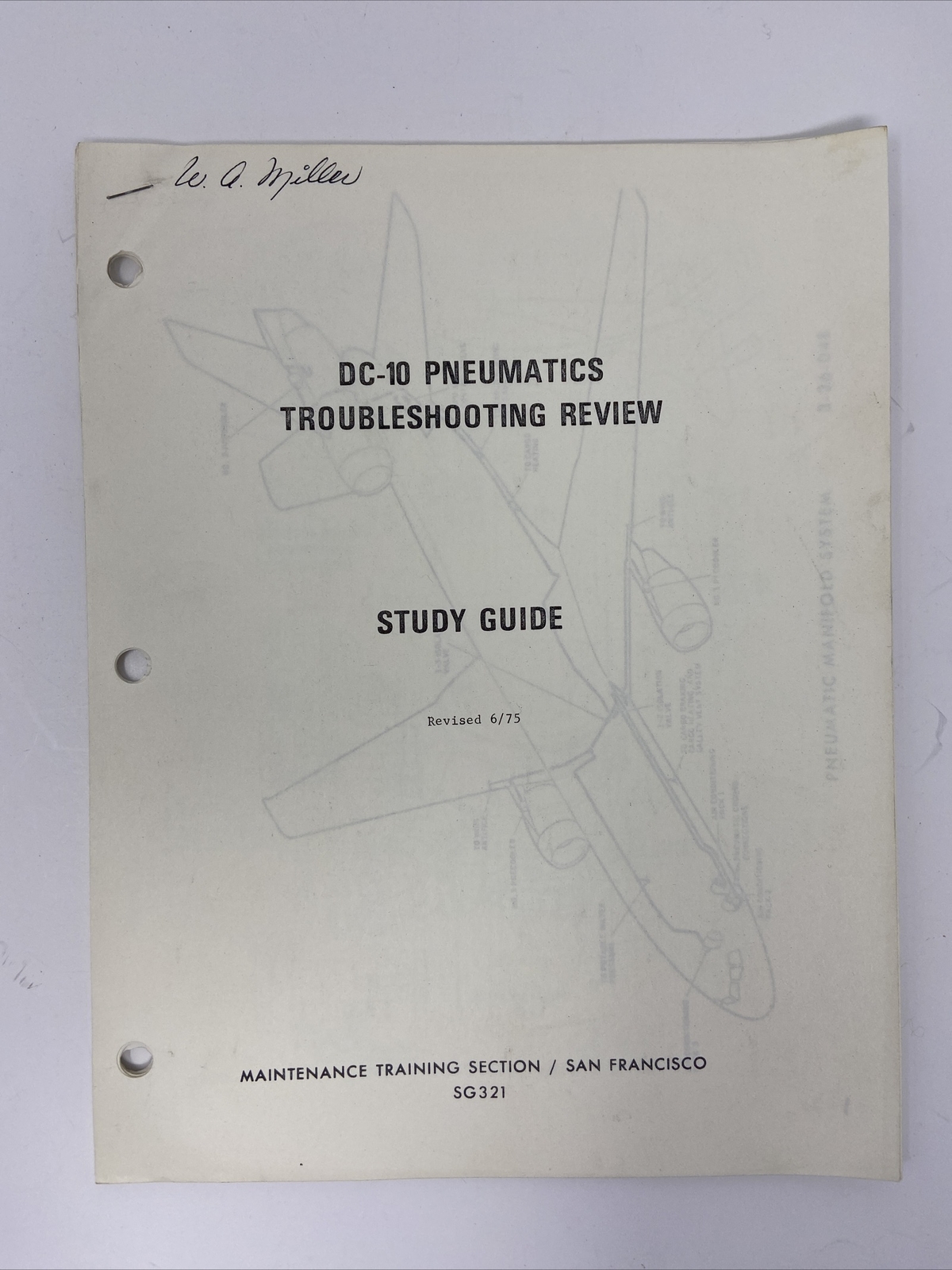 1975 DC-10 Pneumatics Troubleshooting Study Guide San Francisco Airport Jet