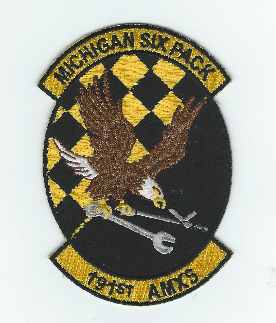 191st AIRCRAFT MAINTENANCE SQUADRON "MICHIGAN SIX PACK" !!NEW!!  patch