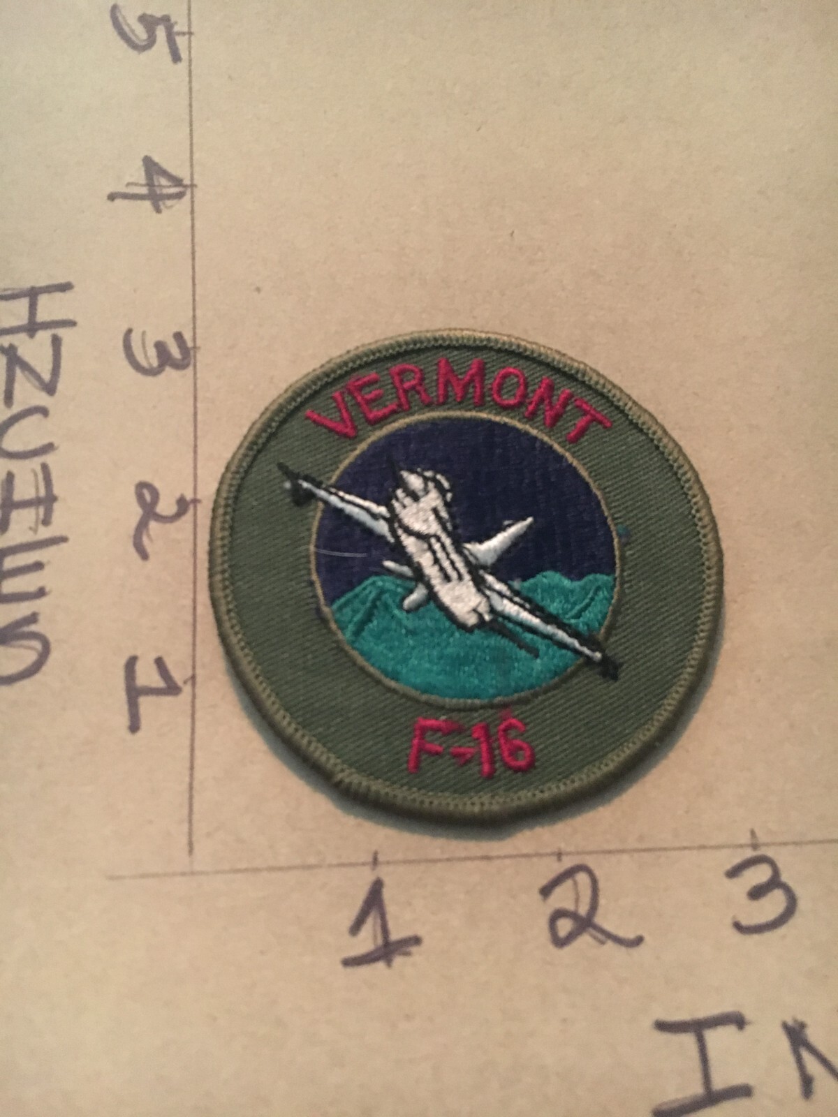USAF Vermont F-16 ANG Squadron subdued patch 5/30/25