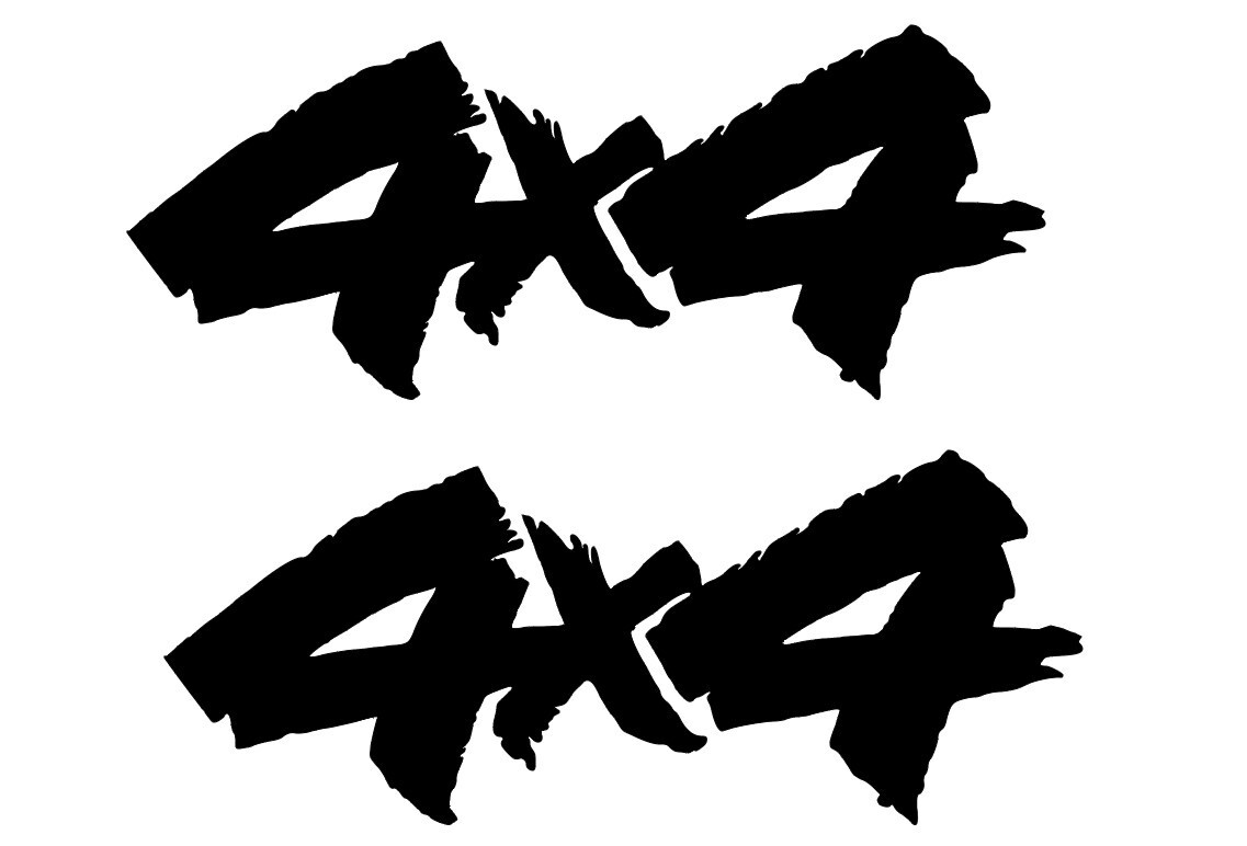 Set of 2 4X4 Vinyl Decal Stickers for Truck, SUV, Crossover, Van or ATV