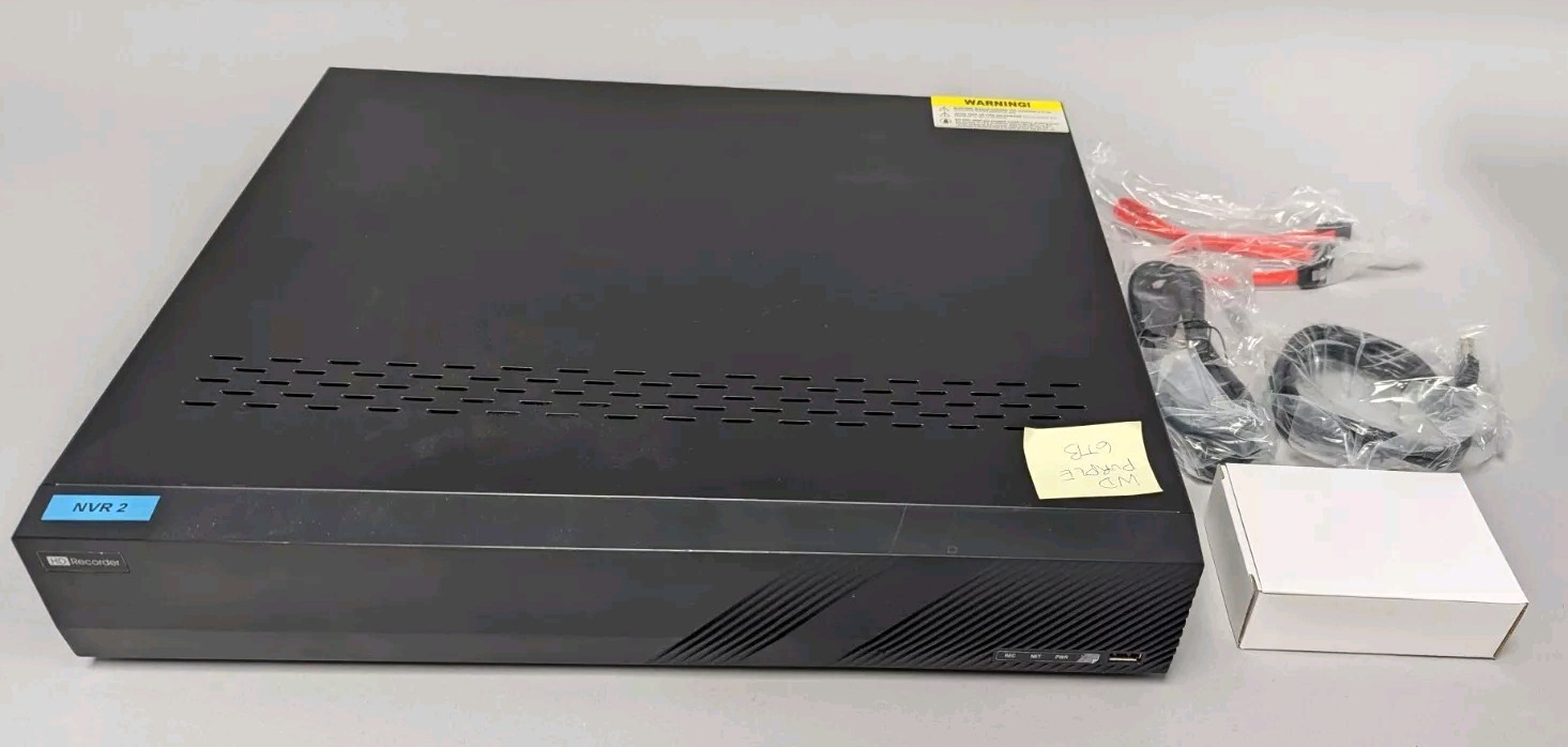 FLUX 8MP NVR 32CH 16 POE 4K H.265 (6TB HDD Installed) AI Features - Works Great!