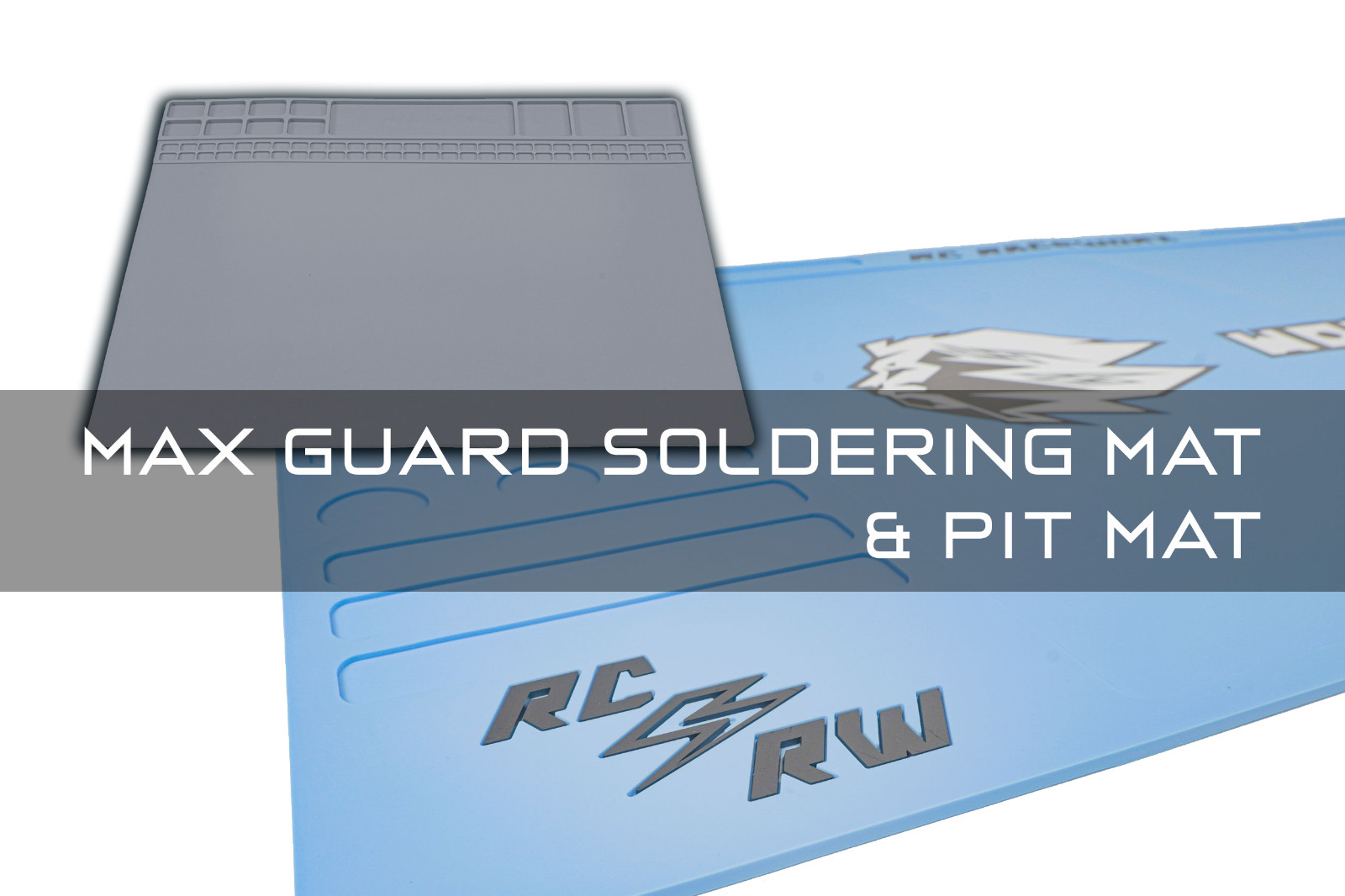 TrackPack - RC Raceworx Flight Deck Pit Mat - Team Blue & Black + Soldering Mat