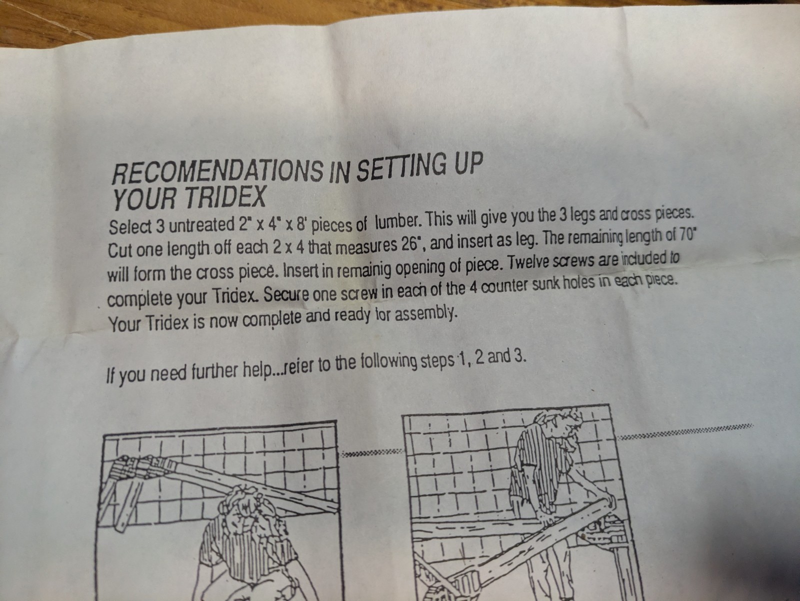 Tridex Three Corner Connector Kit For A Three Sided Saw Horse