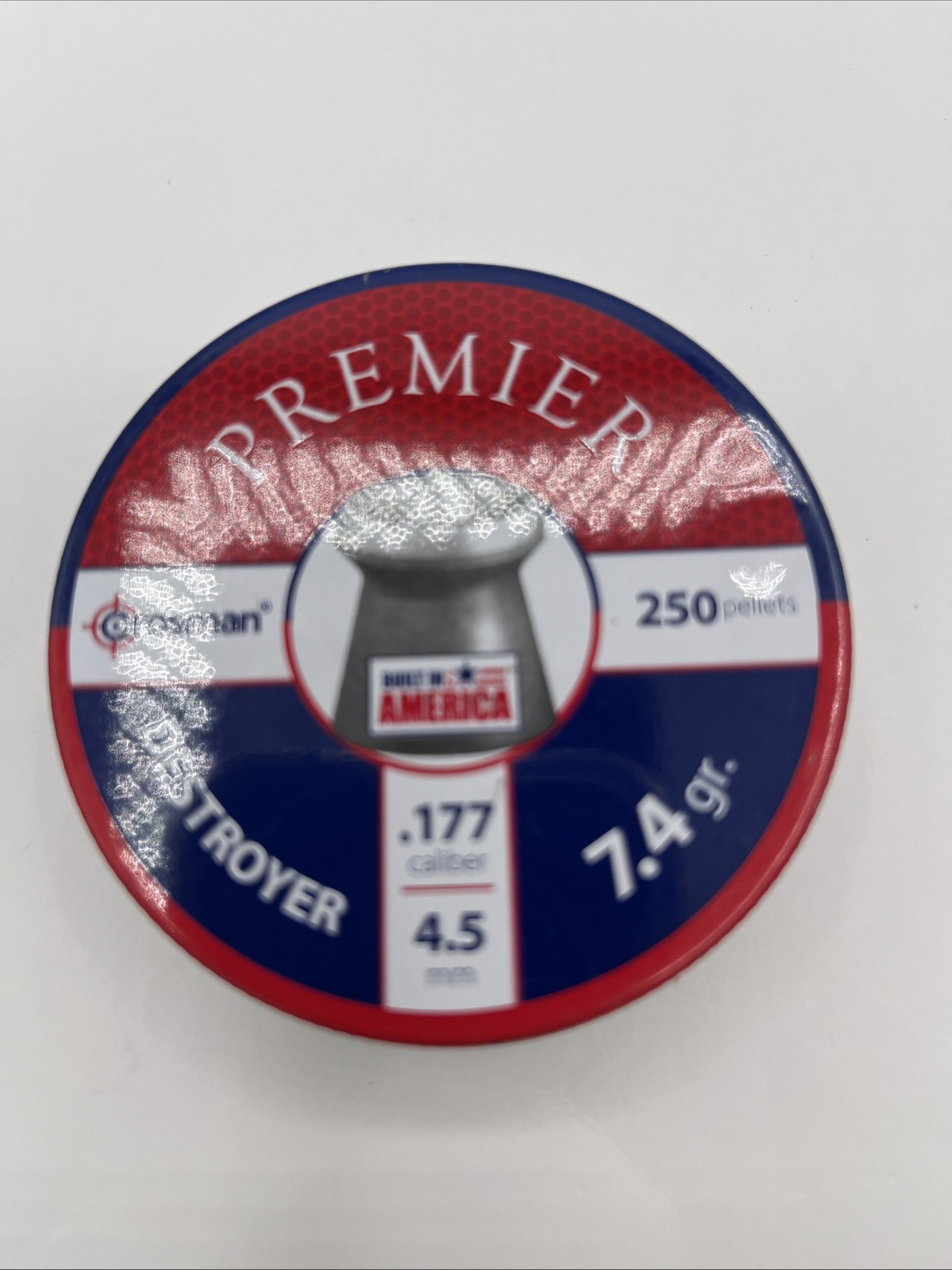 Crosman Premier Destroyer Pellets .177 Cal 4.5mm TIN 7.4 gr. 210 In Can
