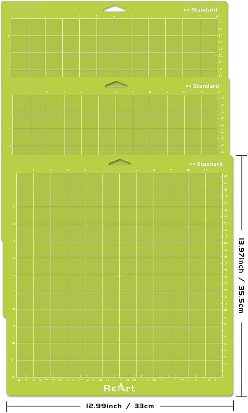 Standard Grip Cutting Mat 12X12 Inch 3 Pack