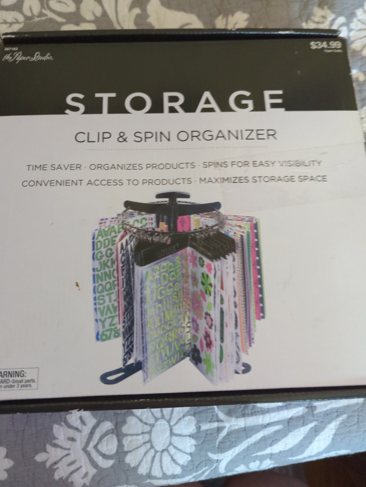 NEW Paper Storage Clip & Spin Sticker Organizer by Paper Studio Scrapbook Craft