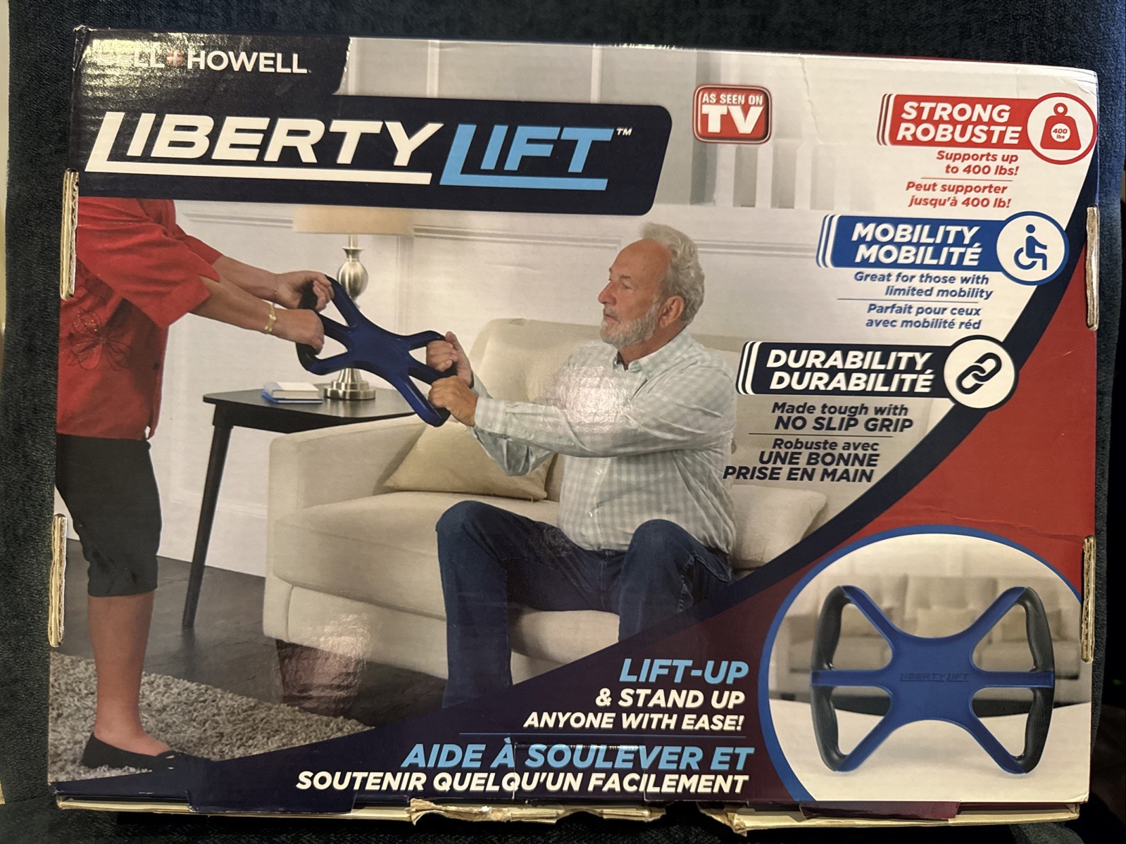 Liberty Lift Standing Aid – Bell & Howell Up to 400lbs, Non-Slip Grip, Open Box