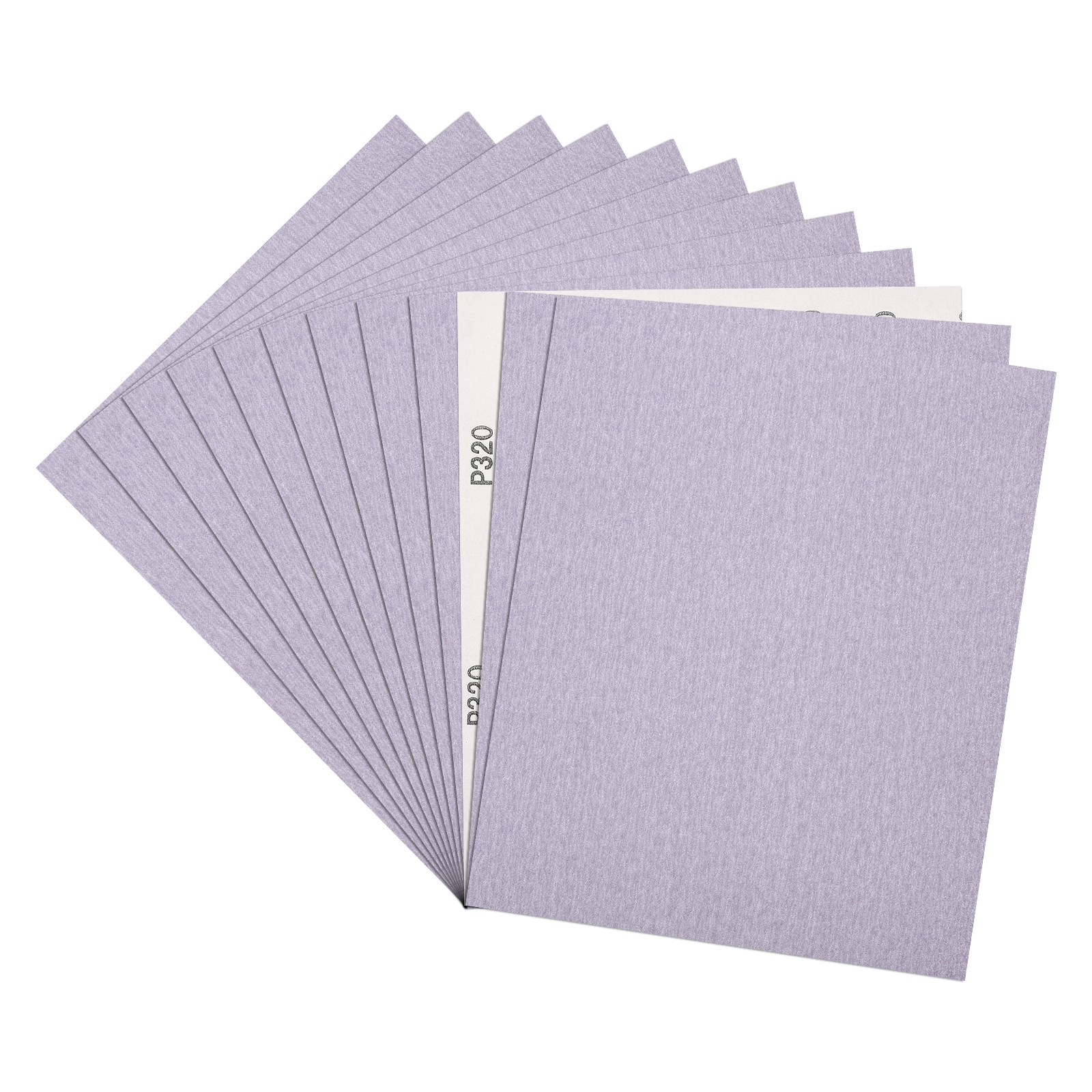 Sandpapers (9" x 11"/229mm x 279mm) 12 Sheet, 320 Grit Purple Sand Paper