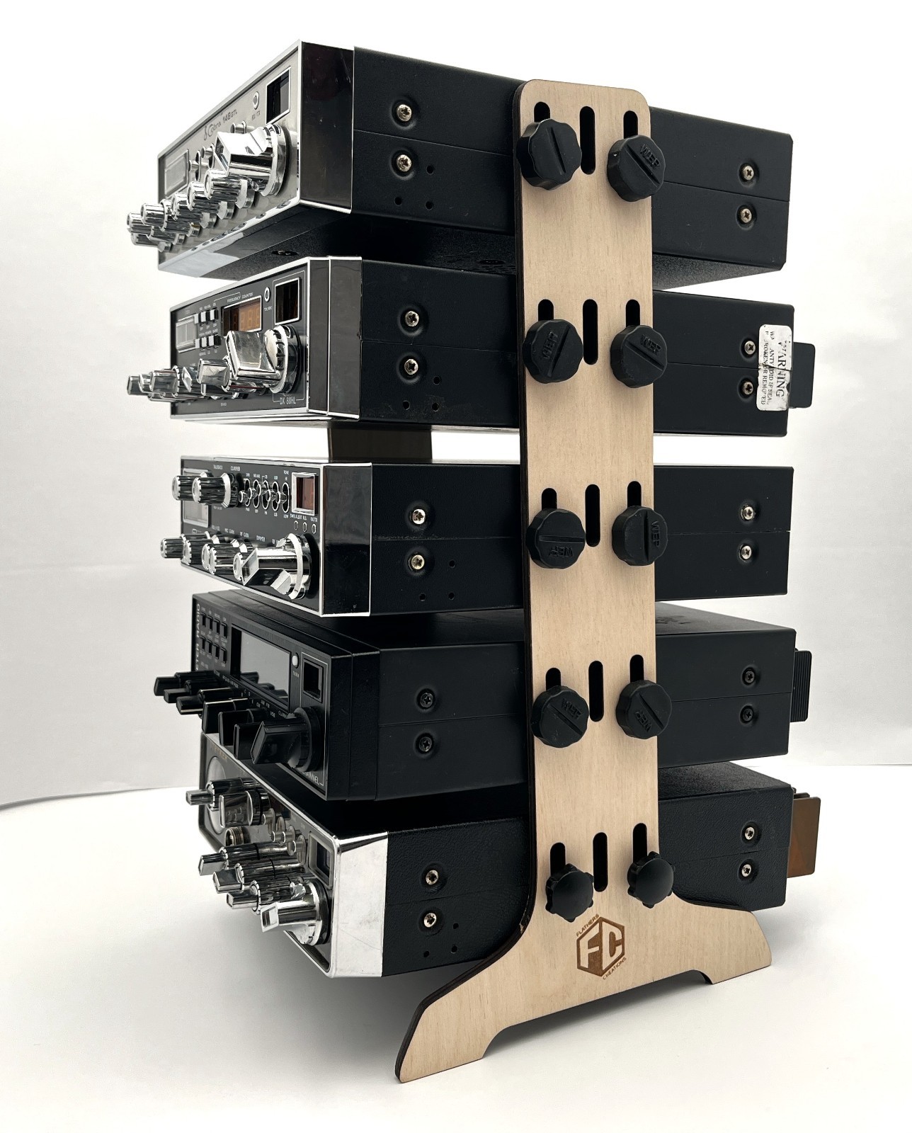 CB Ham Radio Stand Holds 5 radios of equal width