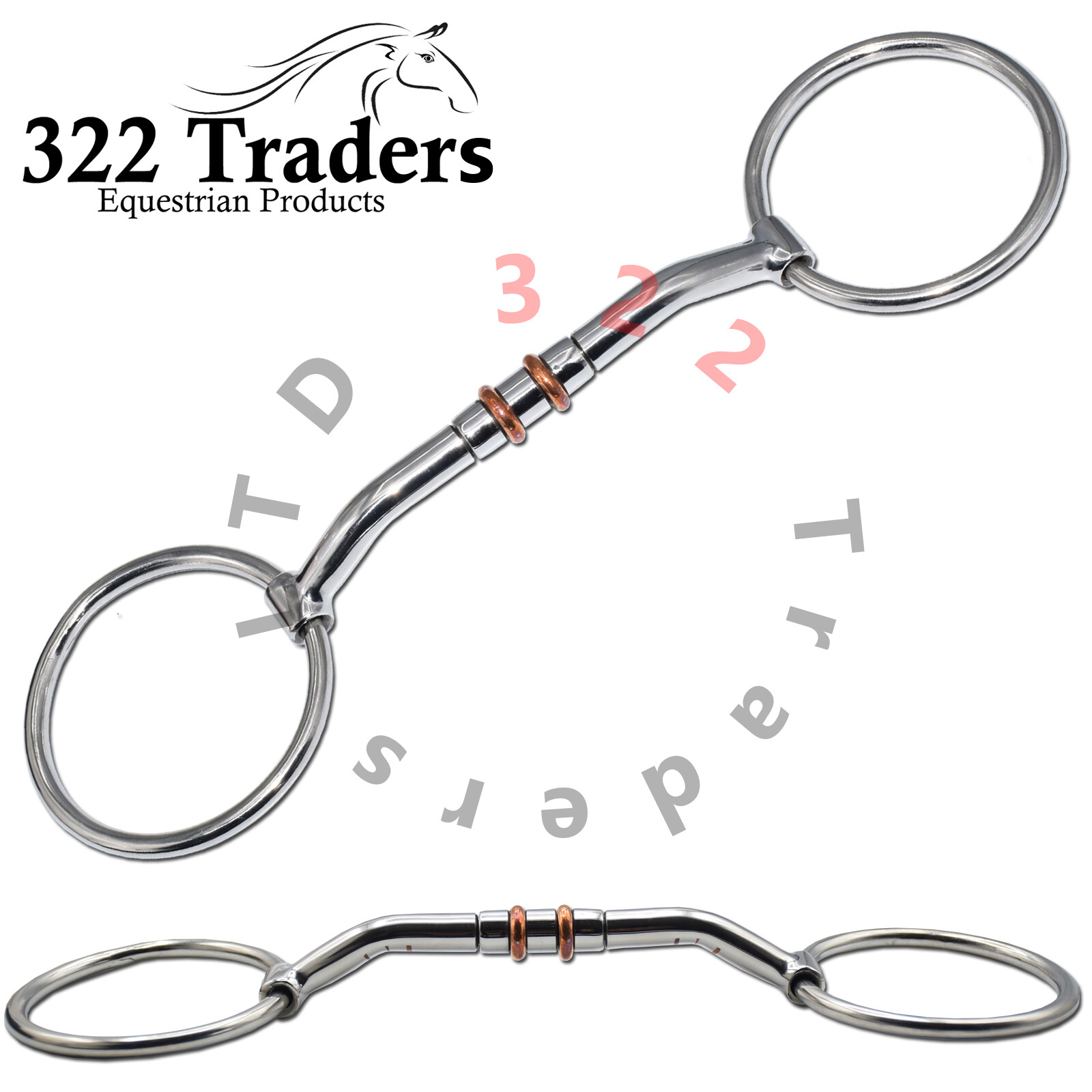Myler Design Comfort Bridle With Copper Roll Loose Ring Horse Bit
