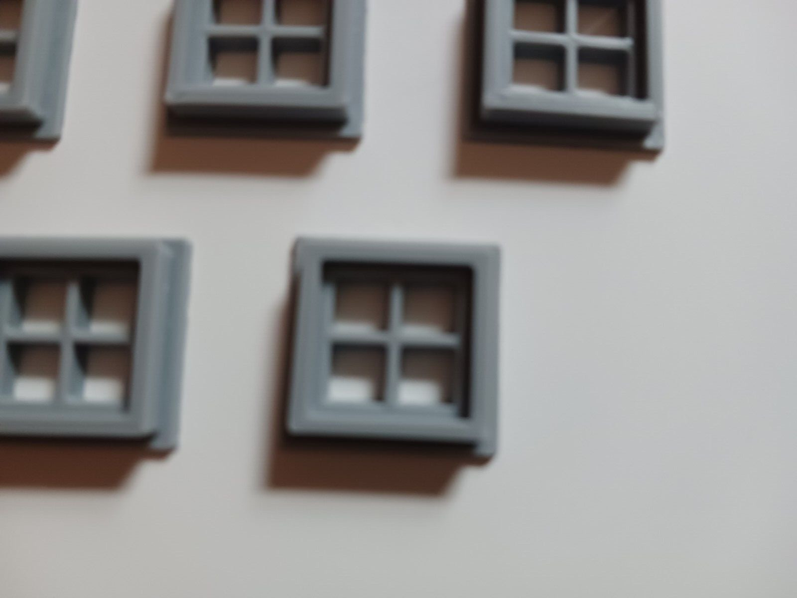 "HO" SCALE WINDOWS, BARN, HOUSE, WINDOWS, KIT-BASH, .650" x .650" 3D PRINTED