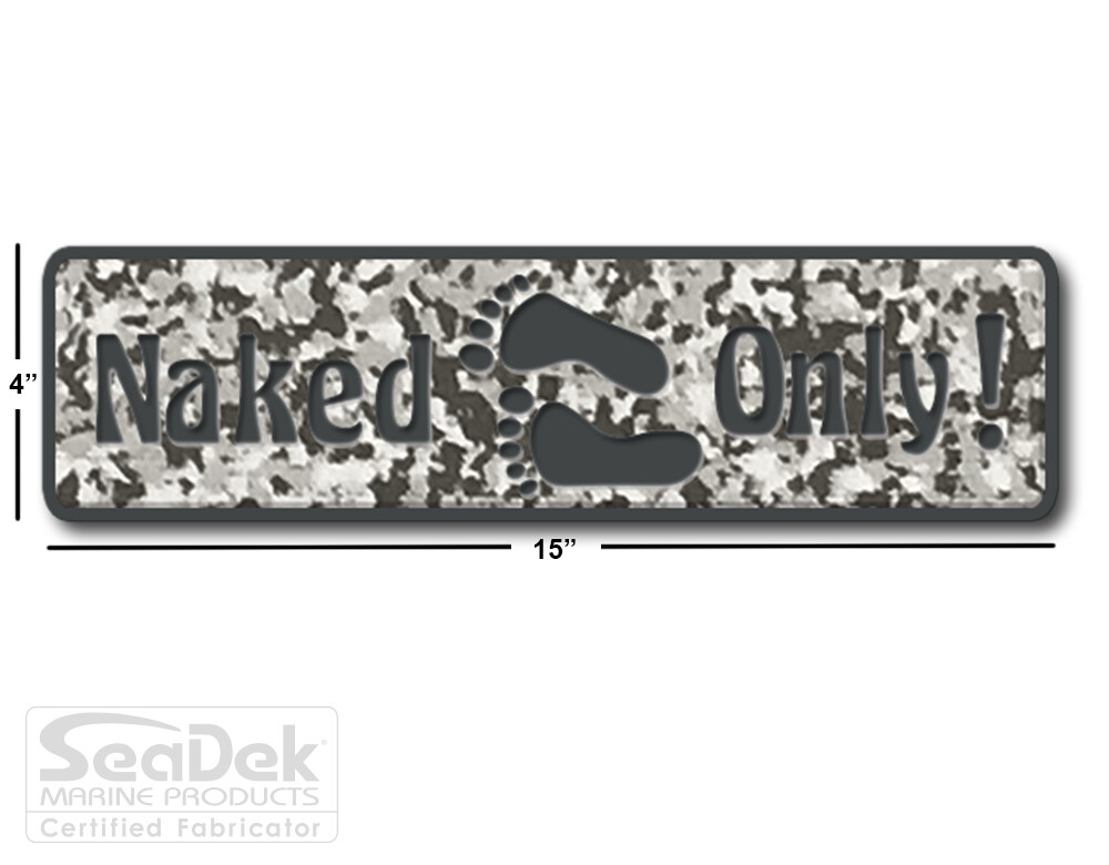 SeaDek Boat EVA Step Pad - Non Slip Stick On - SnowCamo-DarkG - Naked Feet LONG