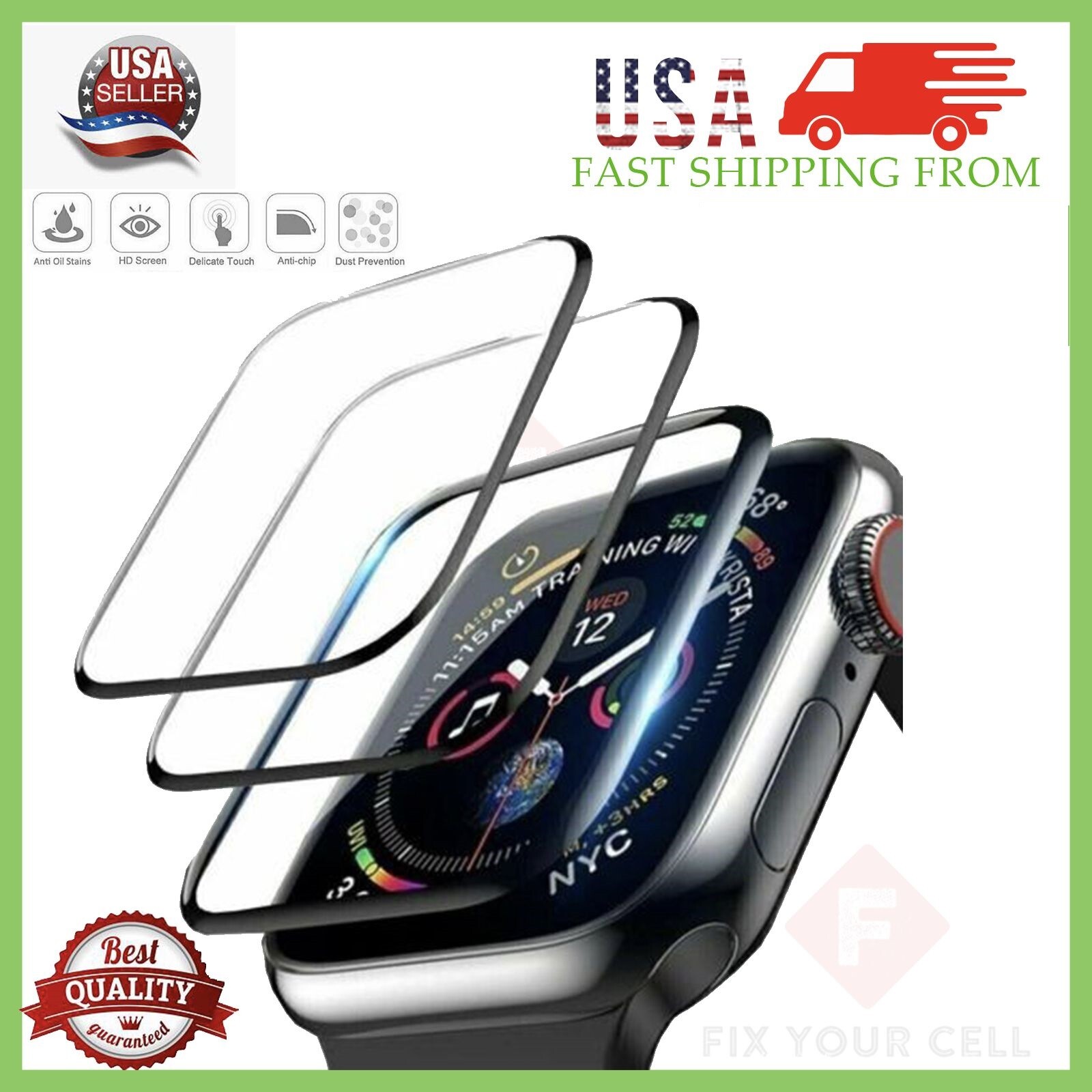 1-3Pack For Apple Watch 8/7/6/5/4/3/2/1/SE 38/40/42/44/45/49mm Screen Protector